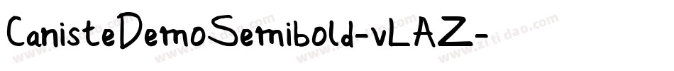 CanisteDemoSemibold-vLAZ字体转换