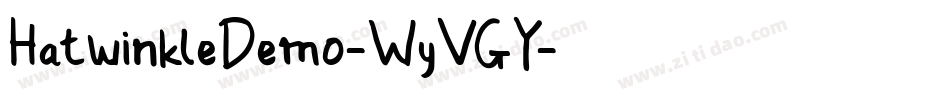 HatwinkleDemo-WyVGY字体转换 HatwinkleDemo-WyVGY字体转换