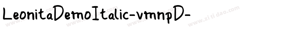 LeonitaDemoItalic-vmnpD字体转换