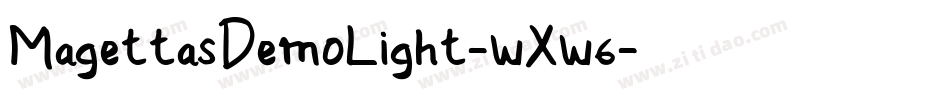 MagettasDemoLight-wXw6字体转换 MagettasDemoLight-wXw6字体转换