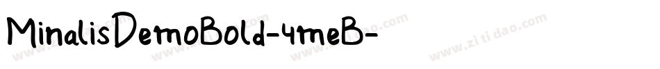 MinalisDemoBold-4meB字体转换