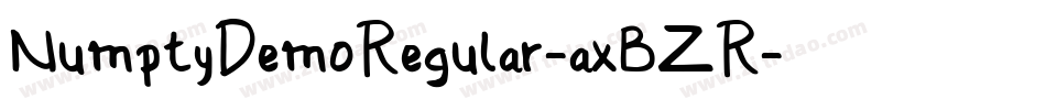 NumptyDemoRegular-axBZR字体转换