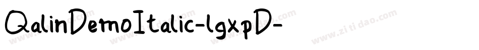 QalinDemoItalic-lgxpD字体转换