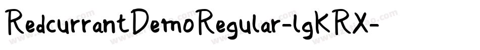 RedcurrantDemoRegular-lgKRX字体转换