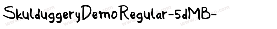 SkulduggeryDemoRegular-5dMB字体转换
