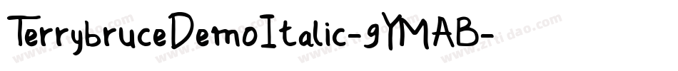 TerrybruceDemoItalic-9YMAB字体转换