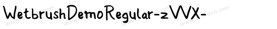 WetbrushDemoRegular-zVVX字体转换