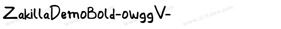 ZakillaDemoBold-owggV字体转换