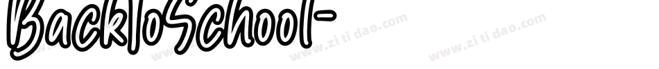 BackToSchool字体转换
