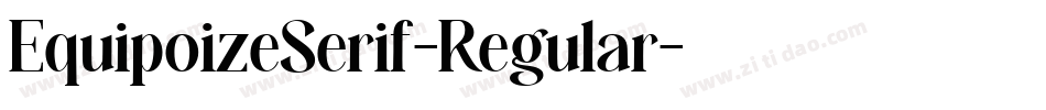 EquipoizeSerif-Regular字体转换