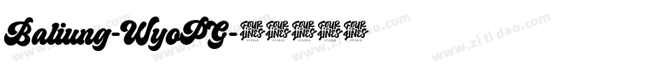 Baliung-WyoPG字体转换