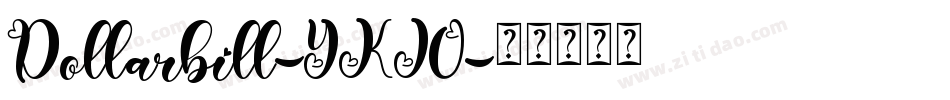 Dollarbill-YKJO字体转换