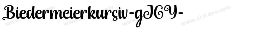 Biedermeierkursiv-gJGY字体转换