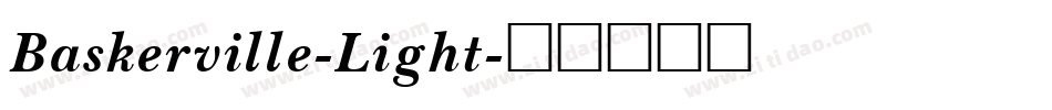 Baskerville-Light字体转换