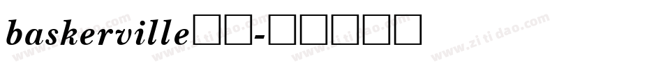 baskerville字体字体转换