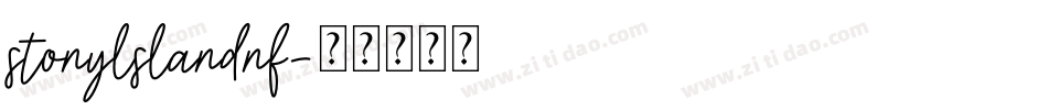 stonylslandnf字体转换