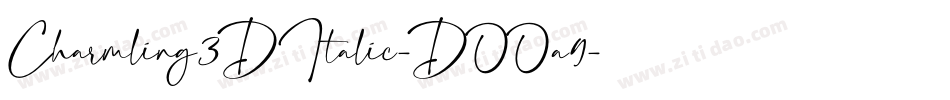 Charmling3DItalic-DOOa9字体转换
