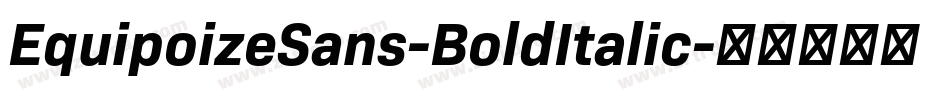 EquipoizeSans-BoldItalic字体转换