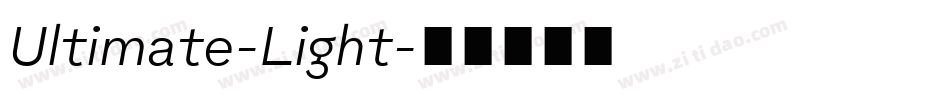 Ultimate-Light字体转换
