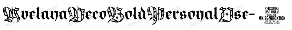 AvelanaDecoBoldPersonalUse-11Ej字体转换