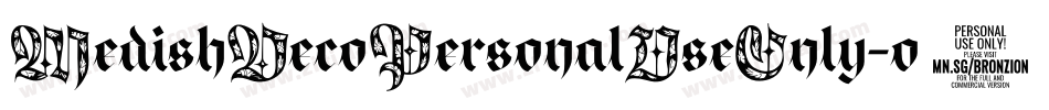 MedishDecoPersonalUseOnly-o23o字体转换