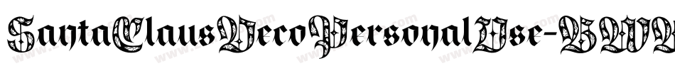 SantaClausDecoPersonalUse-BWWr3字体转换