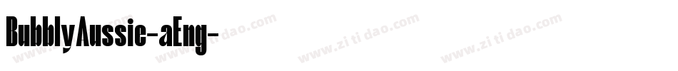 BubblyAussie-aEng字体转换