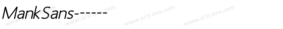 MankSans字体转换