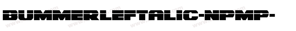 BummerLeftalic-nPmP字体转换