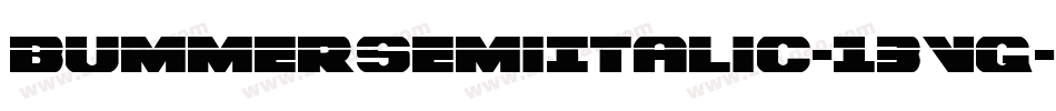 BummerSemiItalic-13Vg字体转换