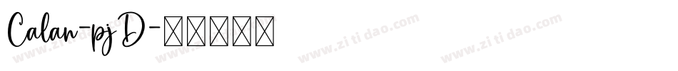Calan-pjD字体转换
