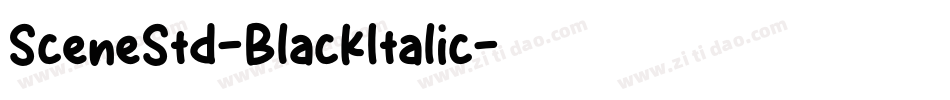 SceneStd-BlackItalic字体转换