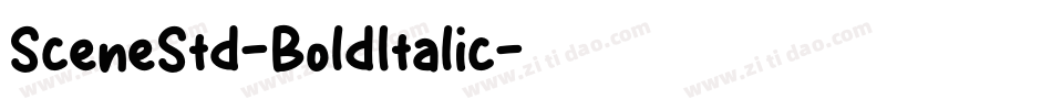 SceneStd-BoldItalic字体转换