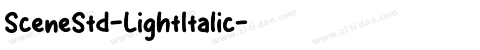 SceneStd-LightItalic字体转换