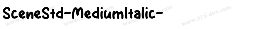 SceneStd-MediumItalic字体转换