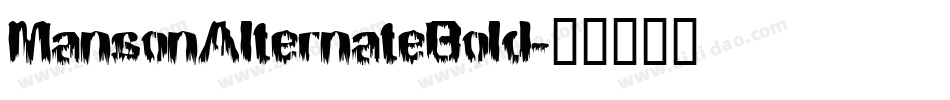 MansonAlternateBold字体转换