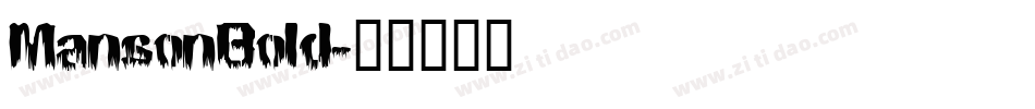 MansonBold字体转换