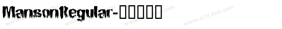 MansonRegular字体转换