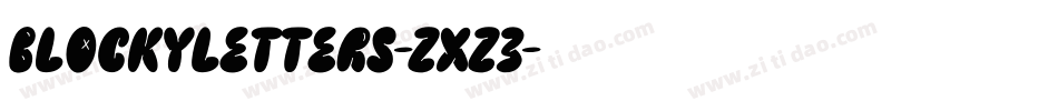 BlockyLetters-zxz3字体转换