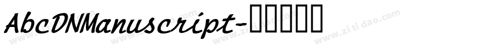 AbcDNManuscript字体转换