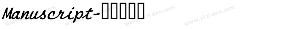 Manuscript字体转换