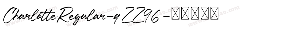 CharlotteRegular-qZZ96字体转换