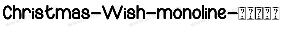 Christmas-Wish-monoline字体转换