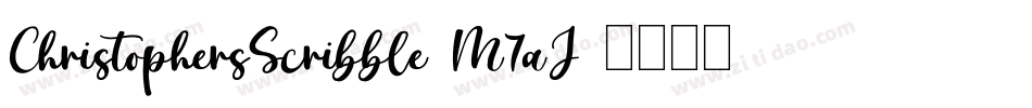 ChristophersScribble-M7aJ字体转换
