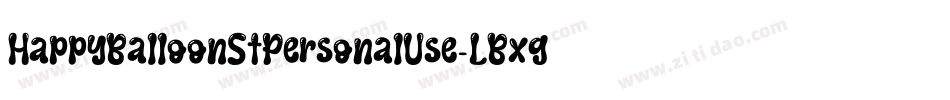 HappyBalloonStPersonalUse-LBxg字体转换