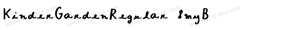 KinderGardenRegular-8myB字体转换
