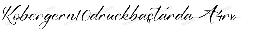 Kobergern10druckbastarda-A4rx字体转换
