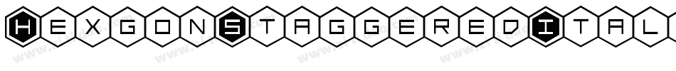 HexgonStaggeredItalic-Ewje字体转换