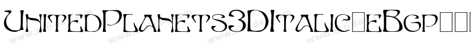 UnitedPlanets3DItalic-eBgp字体转换