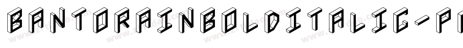 BantorainBoldItalic-pO3D字体转换